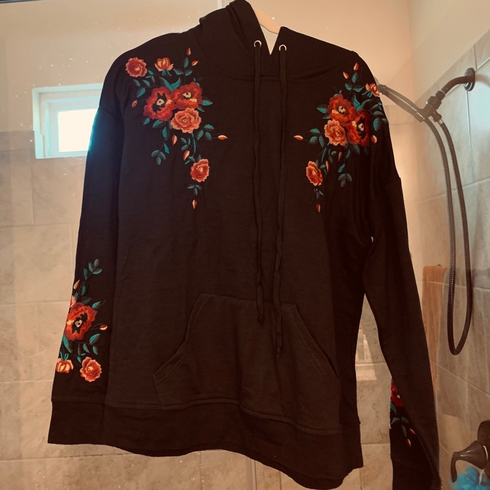 Flowered Hoodie